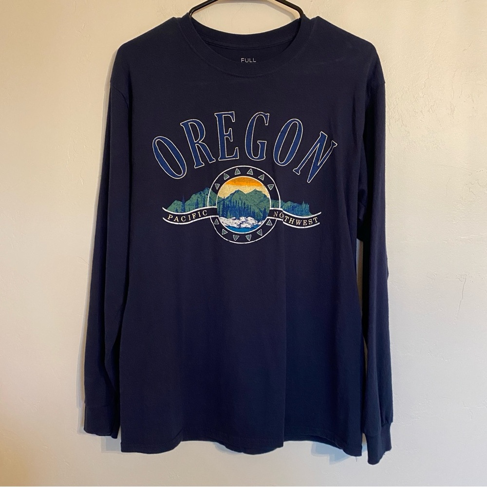 Full Tilt Navy Cotton Long Sleeve Shirt size M